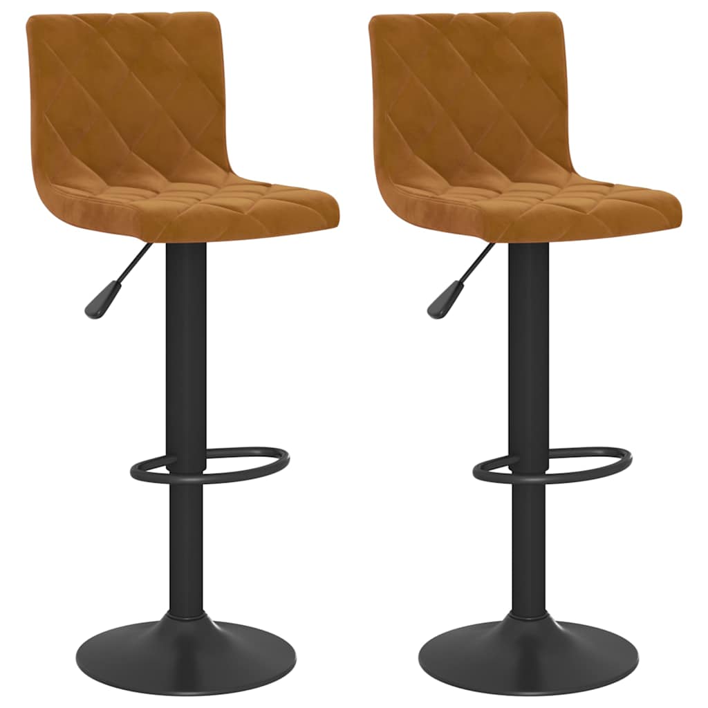 Barhocker 2 Stk. Creme Samt