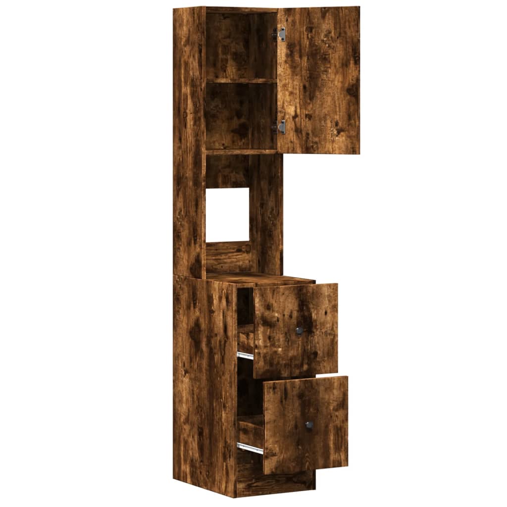 Küchenschrank Weiß 60x50x180 cm Holzwerkstoff