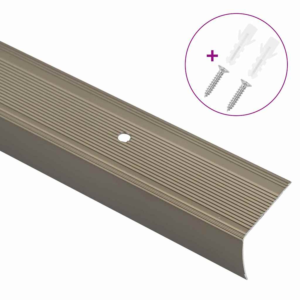 Treppenkantenprofile in L-Form 15 Stk. Aluminium 90 cm Silbern