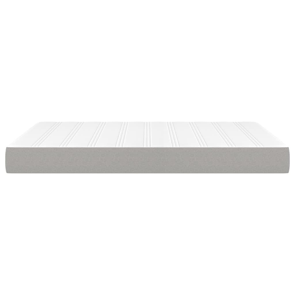 Taschenfederkernmatratze Mittel Hellgrau 80x200x20 cm Stoff
