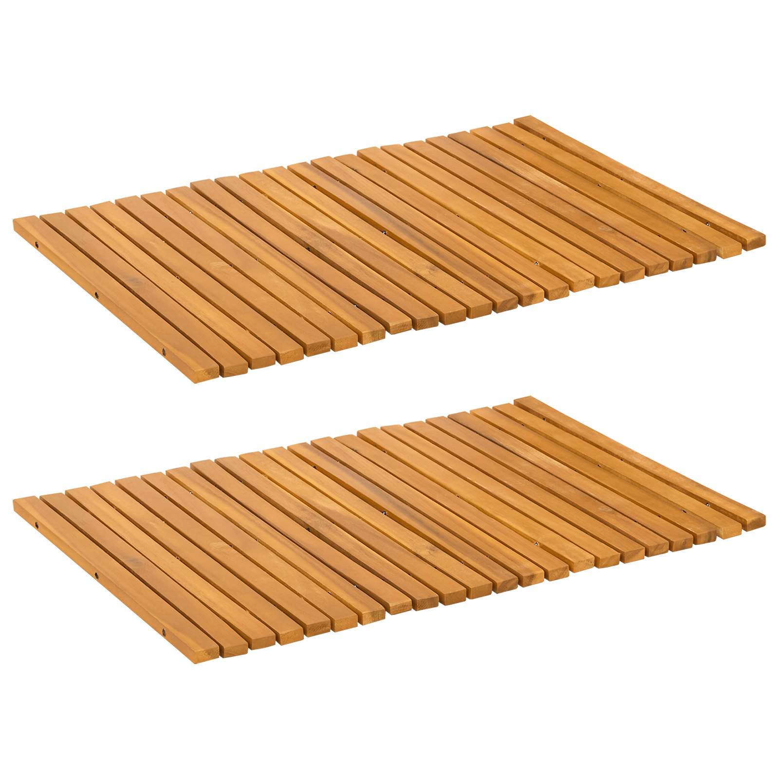 Badematte Braun 60 x 40 cm Massives Akazienholz