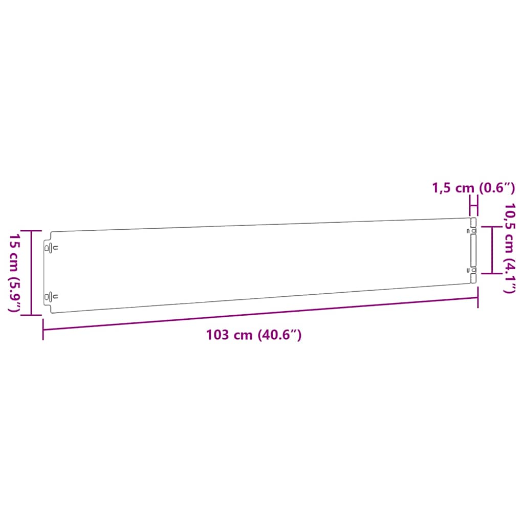 Raseneinfassung 10 pcs 10 x 103 cm Wetterfeststahl Rostig