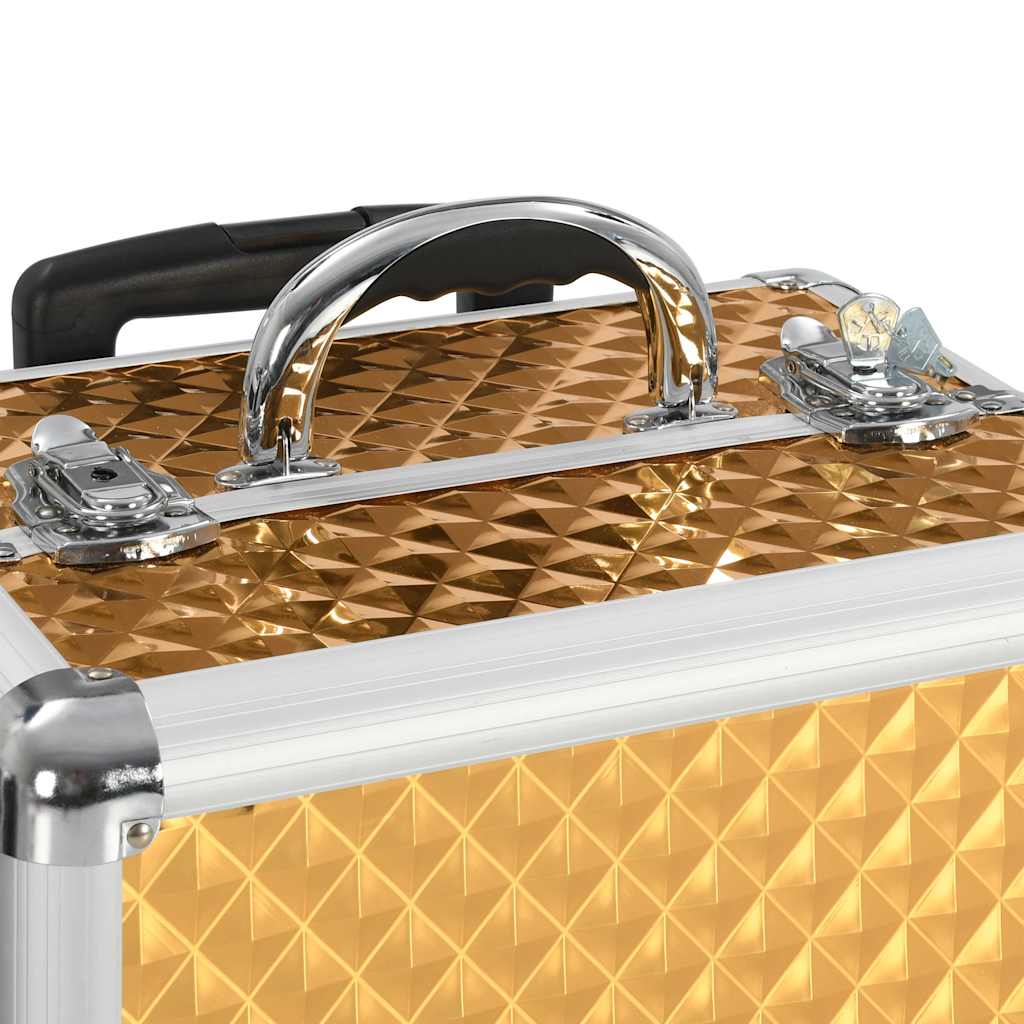 Kosmetikkoffer 35×29×45 cm Golden Aluminium