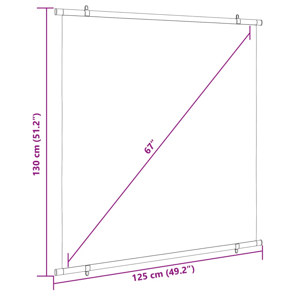 Beamer Leinwand 89" 1:1