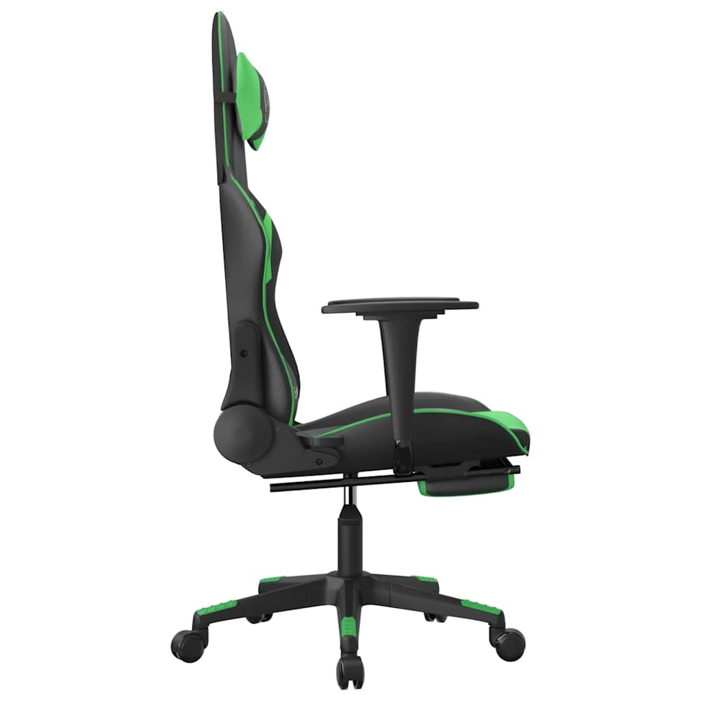 Gaming-Stuhl mit Massagefunktion Schwarz und Blau Kunstleder