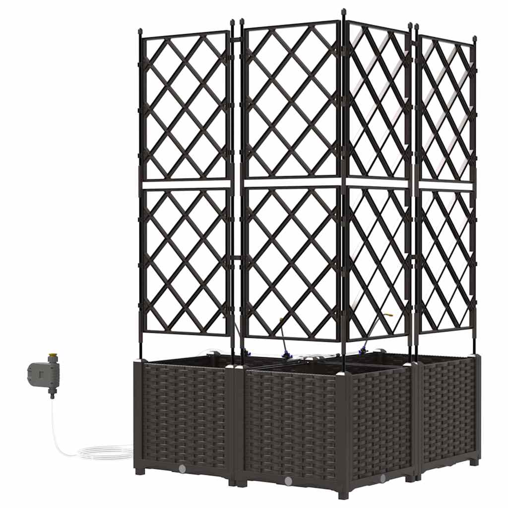 Garten-Pflanzgefäß 4 Stk. Braun 160 x 40 x 22 cm PP