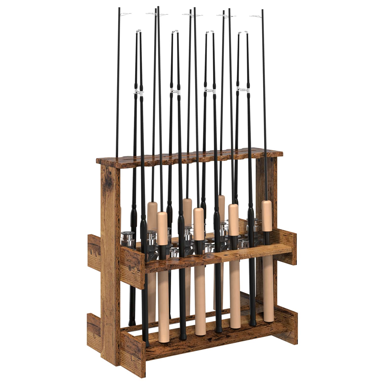 Billardqueue-Ständer Holzwerkstoff 60 x 35 x 60 cm Weiß