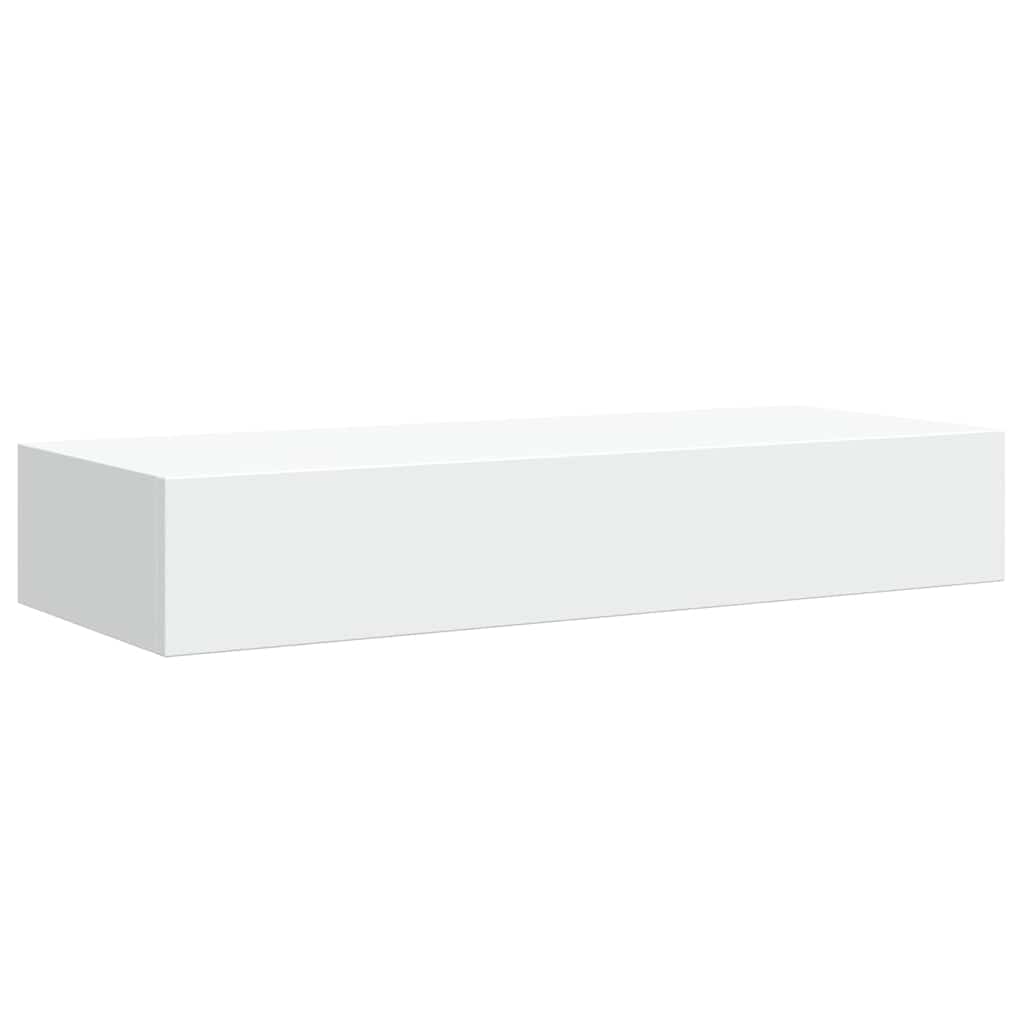 Wandregal mit Schublade Weiß 40x23,5x10 cm MDF
