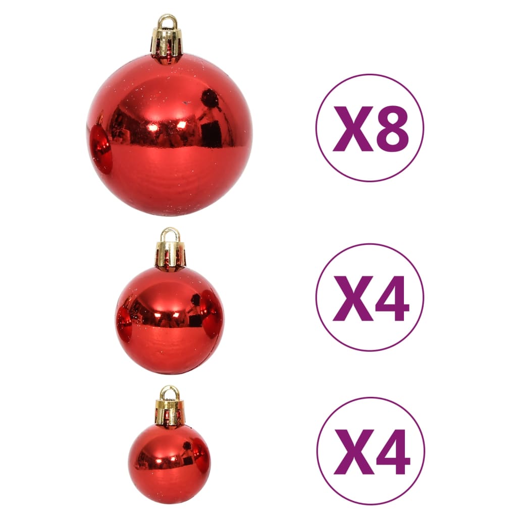70-tlg. Weihnachtskugel-Set Golden und Rot