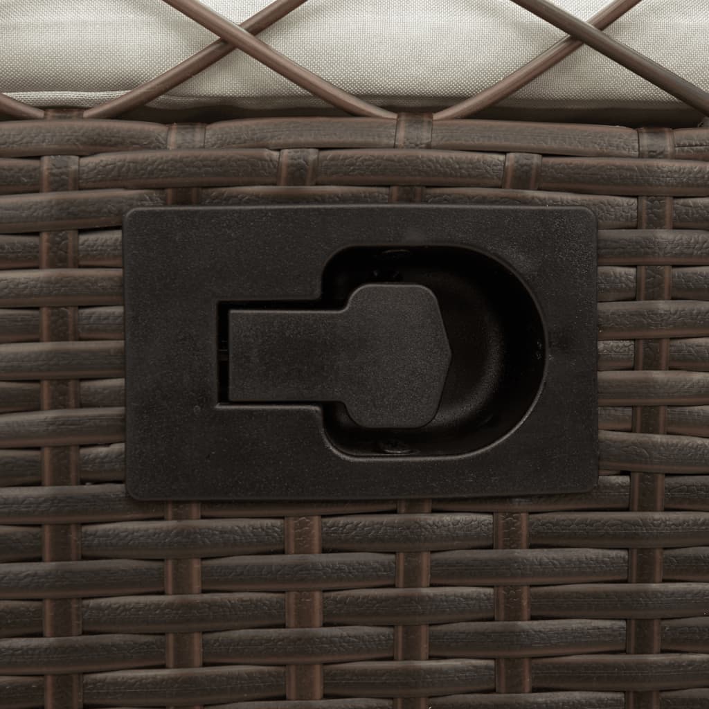 Gartensessel 2 Stk. Verstellbar Schwarz Poly Rattan