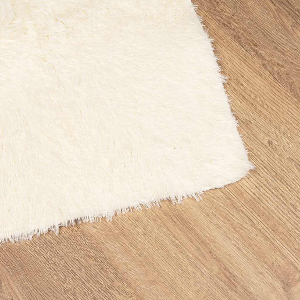 Teppich Shaggy Hochflor NAVARRA Beige 60x100 cm Polyester