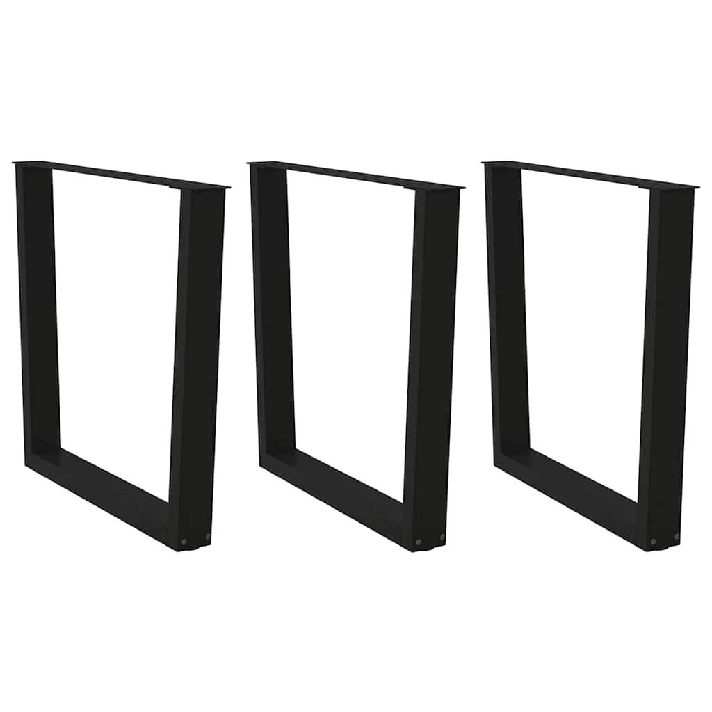 Couchtischbeine V-Form 2 Stück Schwarz 30x(30-31,3) cm Stahl