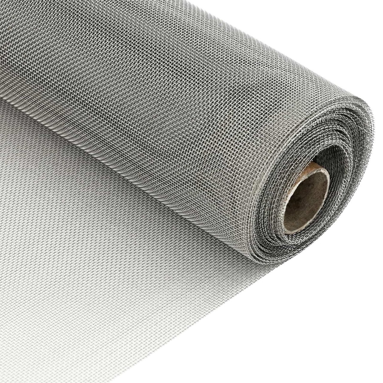 Mesh Bildschirm 20 x 500 cm 20 Mesh Edelstahl 201 Silber
