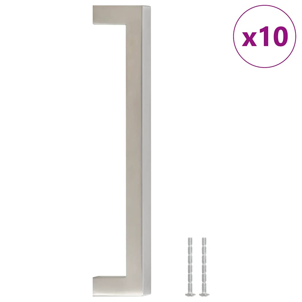 Möbelgriffe 10 Stk. Silbern 64 mm Edelstahl