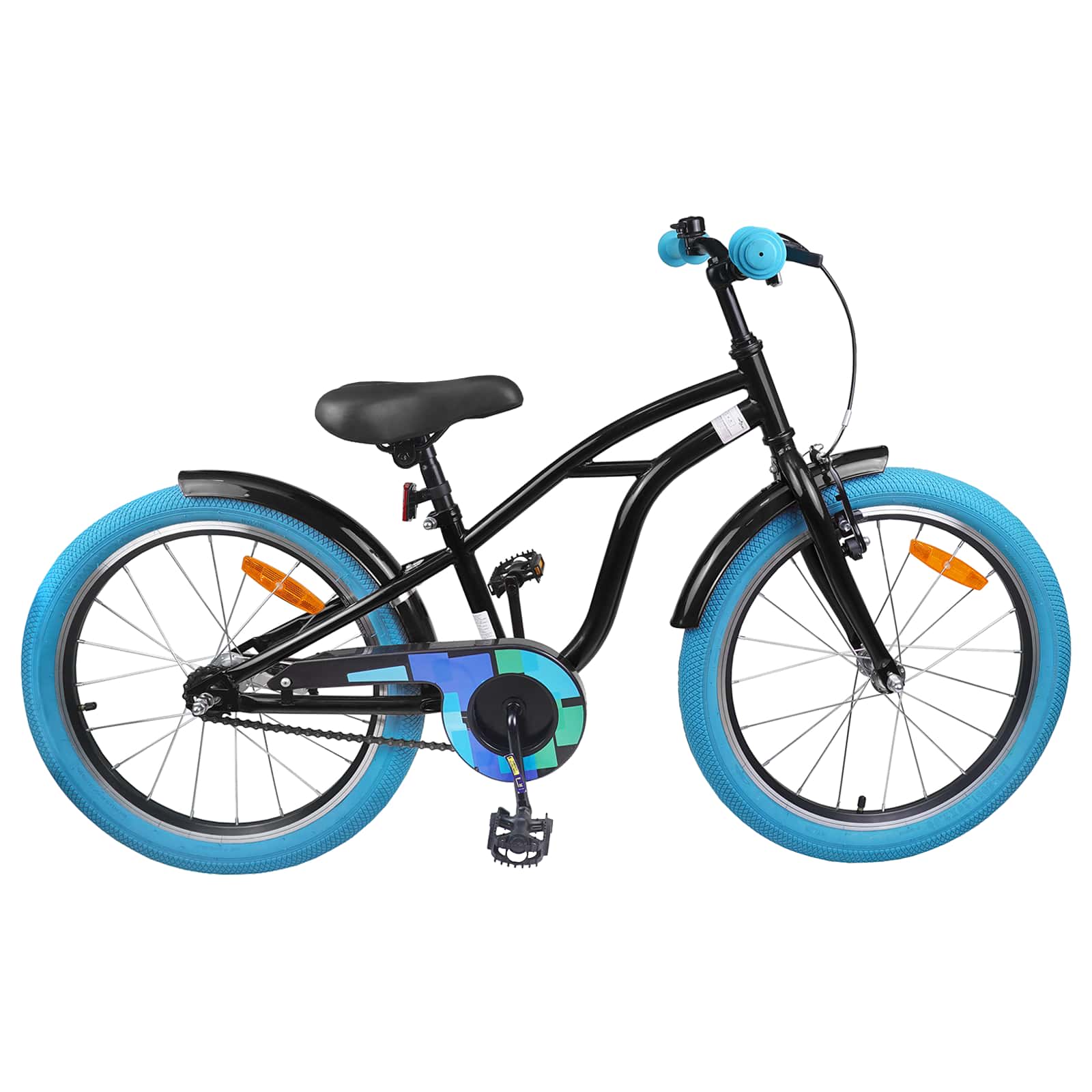 Kinderfahrrad 16 Zoll für 4-6 Jahre alt Schwarz