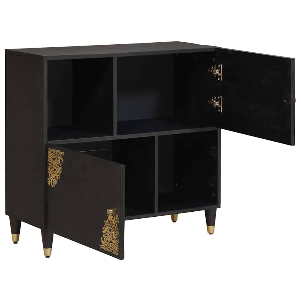 Sideboard mit Regal Braun 80 x 33 x 75 cm Massivholz Mango