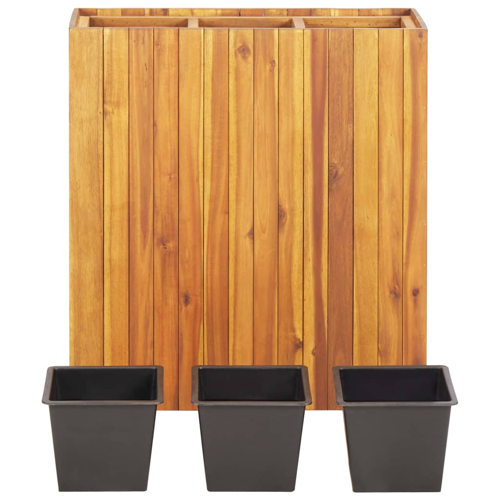 Garten-Hochbeet 24,5x24,5x25 cm Massivholz Akazie