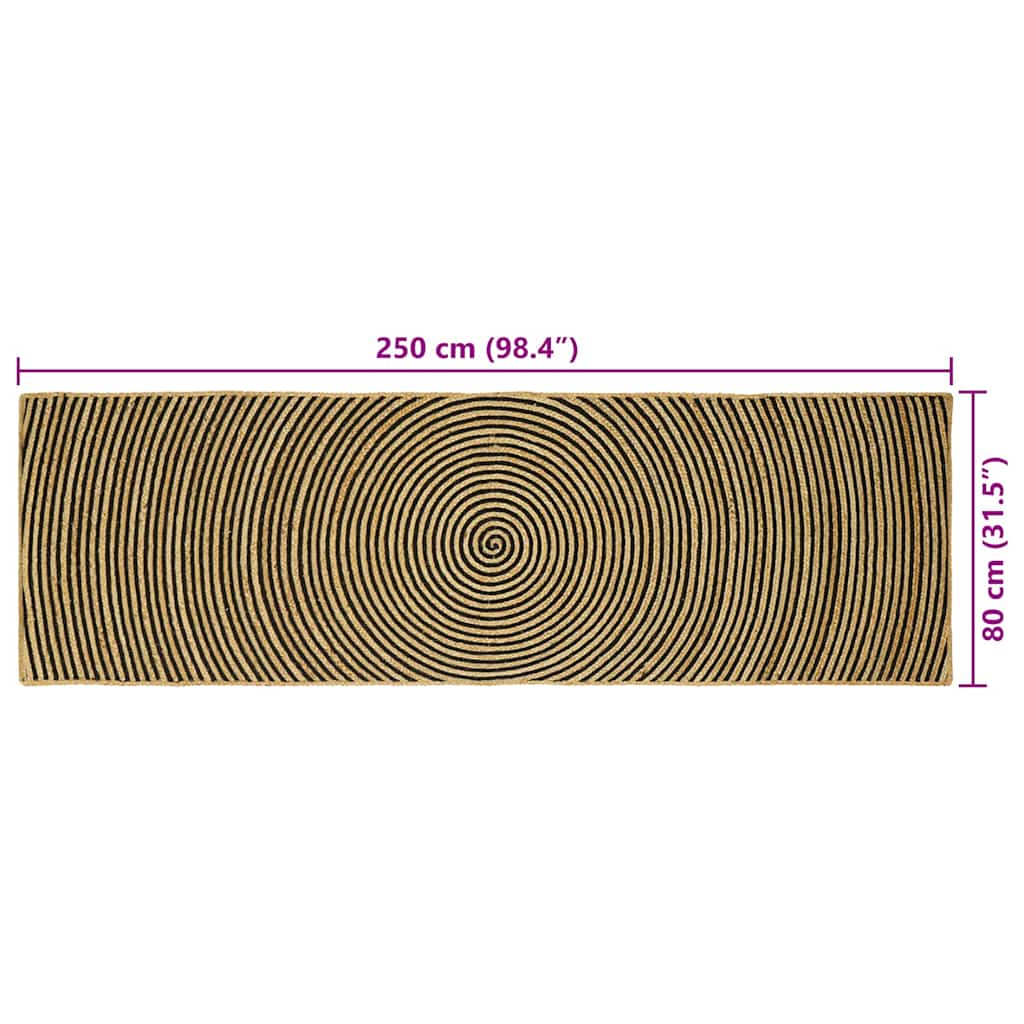 Bereichsteppiche Weiß 60 x 110 cm Jute