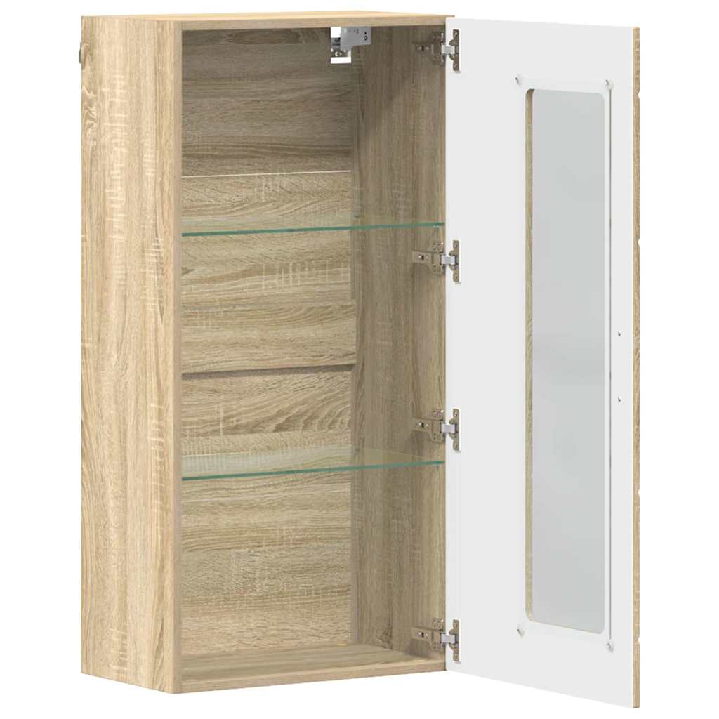 Highboard mit Regal FLORIN Weiß 60 x 35 x 182 cm Holzwerkstoff
