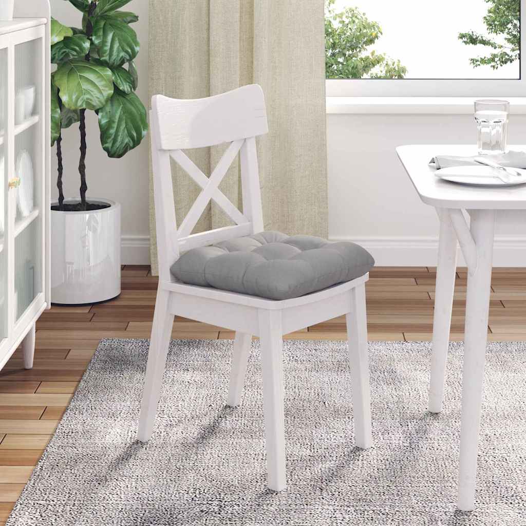 Sitzkissen 4 pcs Hellgrau 40 x 40 x 12 cm Stoff