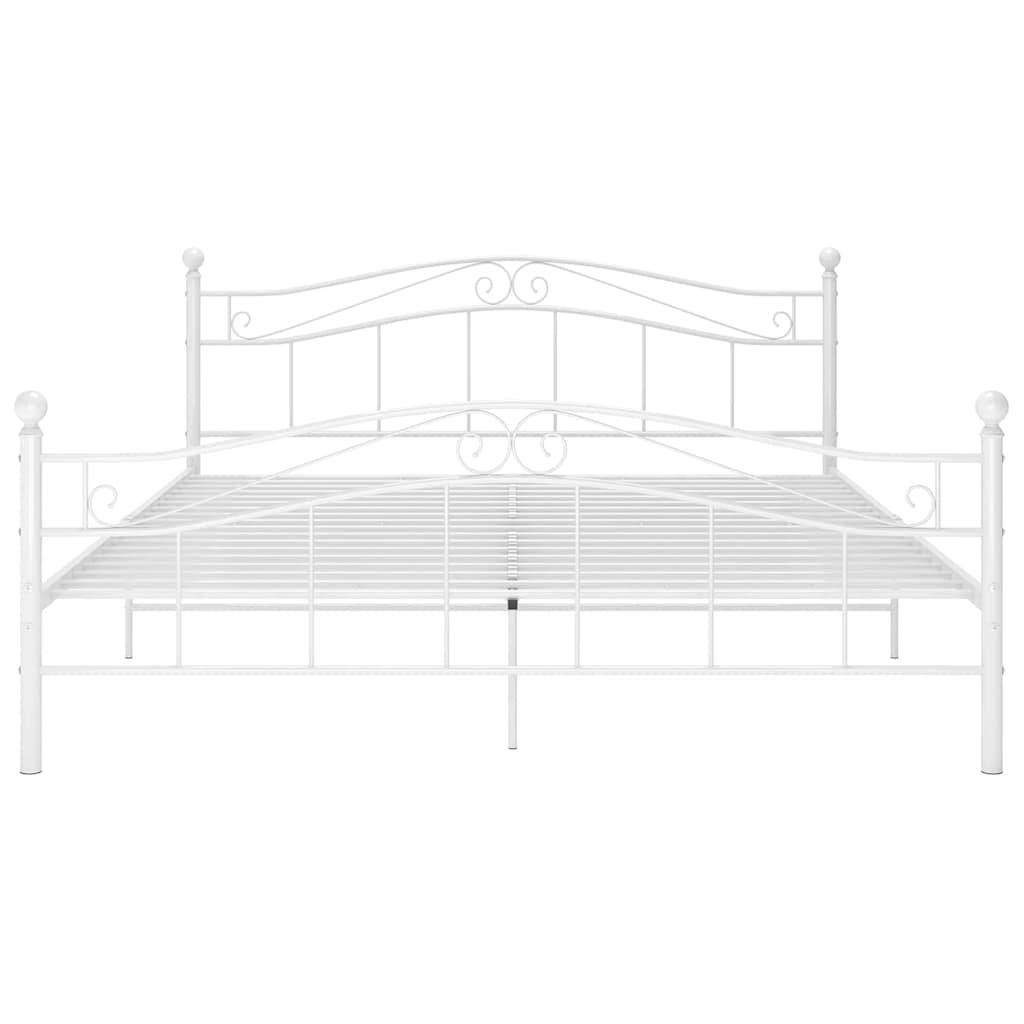 Bett Weiß Metall 120x200 cm