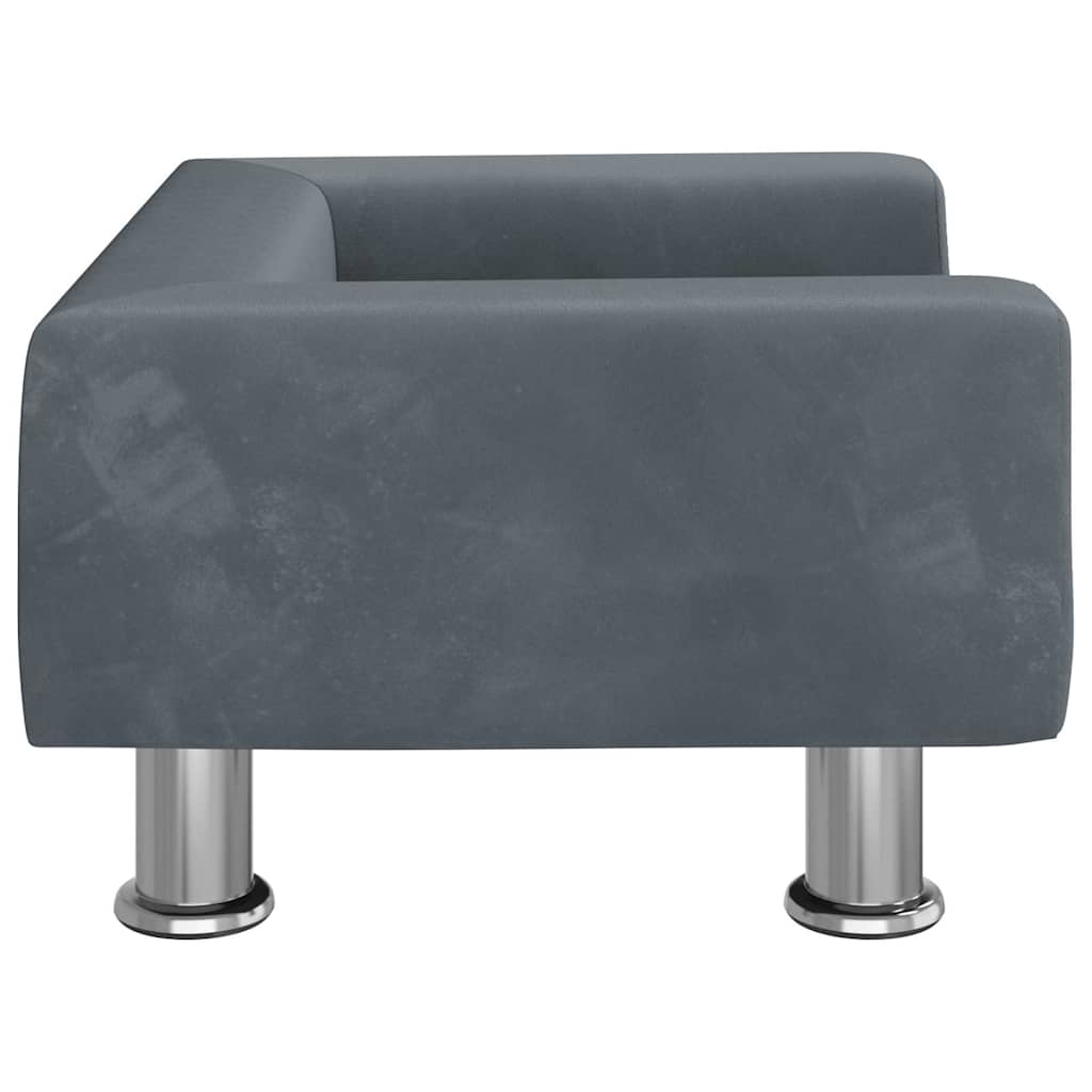 Kindersofa Blau 70x45x26,5 cm Samt