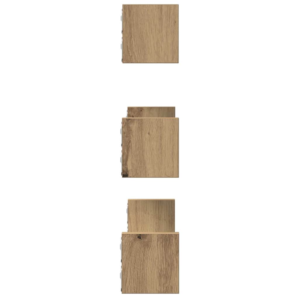 Wandregal 3 Stk. Weiß Holzwerkstoff
