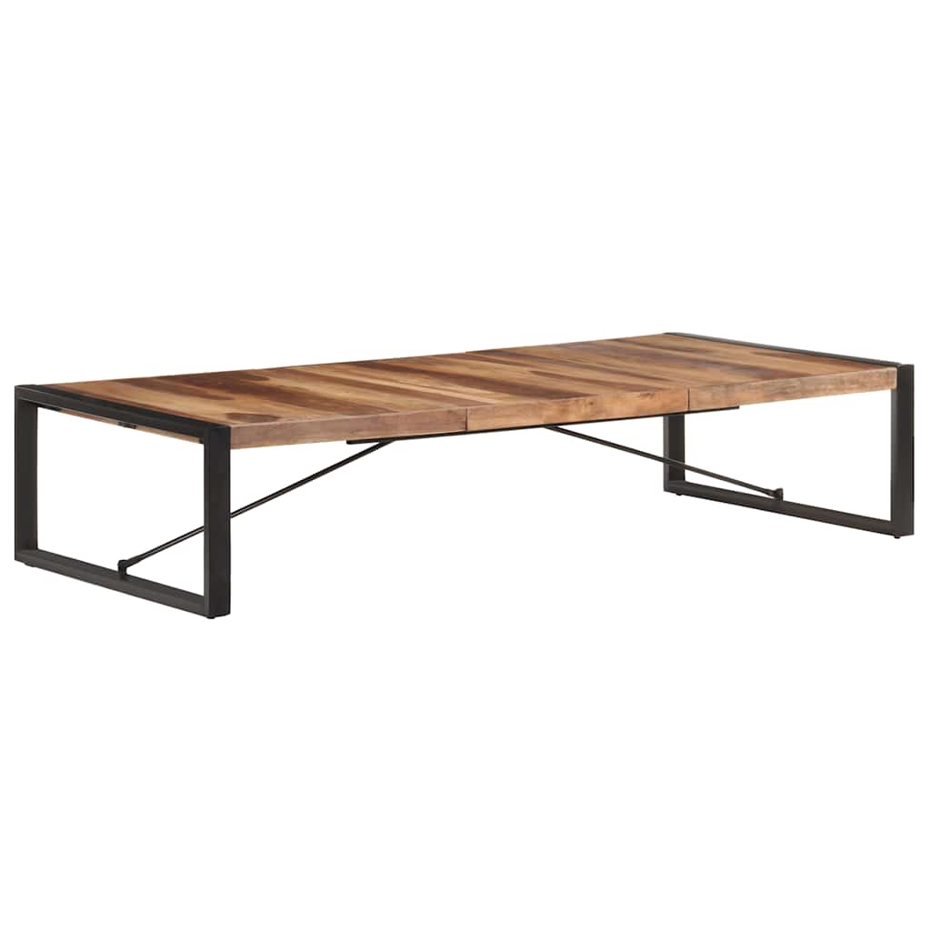 Couchtisch 140x140x40 cm Raues Mangoholz