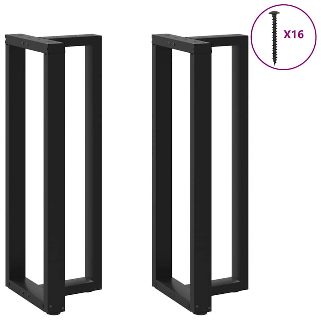 Couchtischbeine T-Form 2 Stk. Schwarz 30x25x(30-31) cm Stahl
