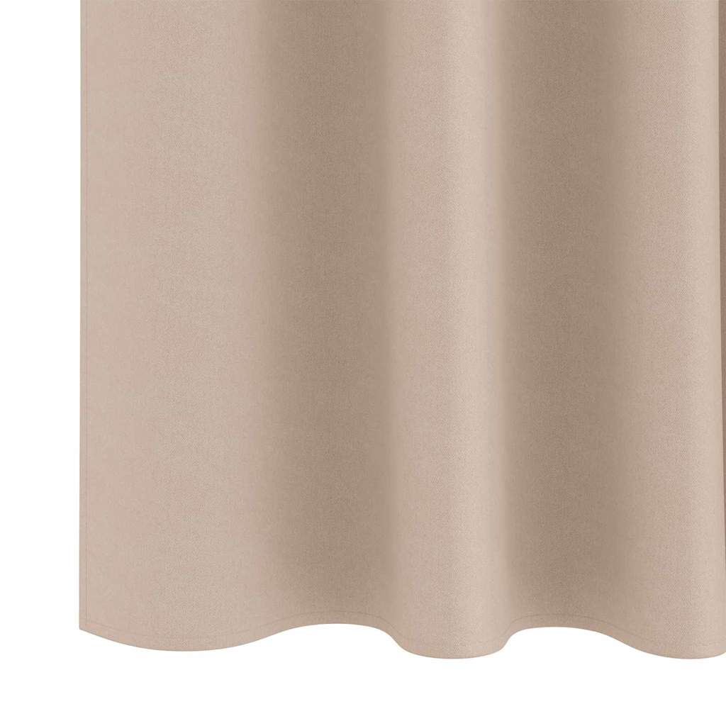 Verdunkelungs-Vorhänge mit Ringen 2 pcs Beige 140 x 140 cm