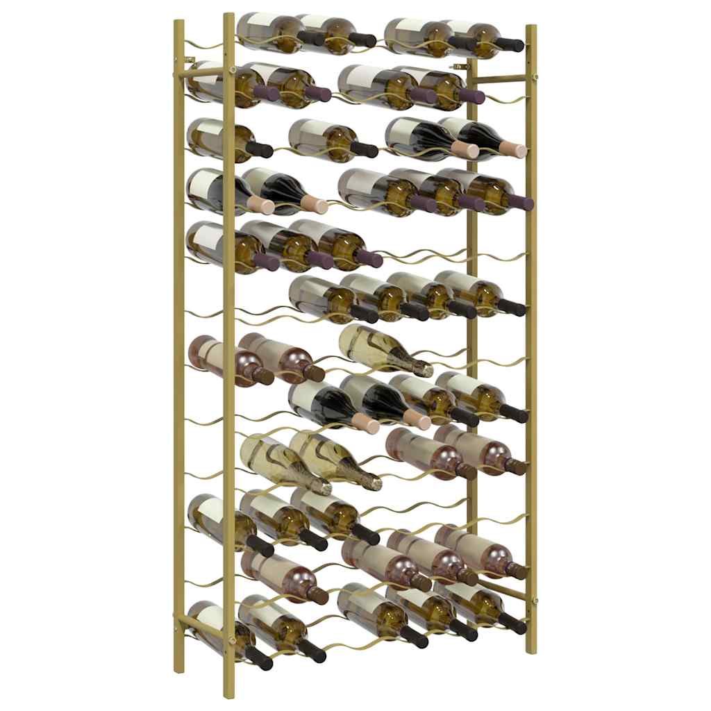 Weinregal für 48 Flaschen Schwarz Metall
