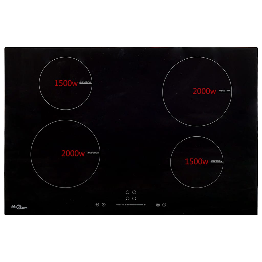 Induktionskochfeld mit 2 Platten Touch Control Glas 3500 W