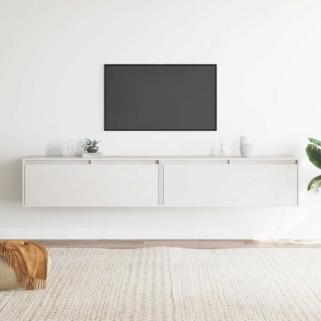 Wandschrank 100x30x35 cm Massivholz Kiefer