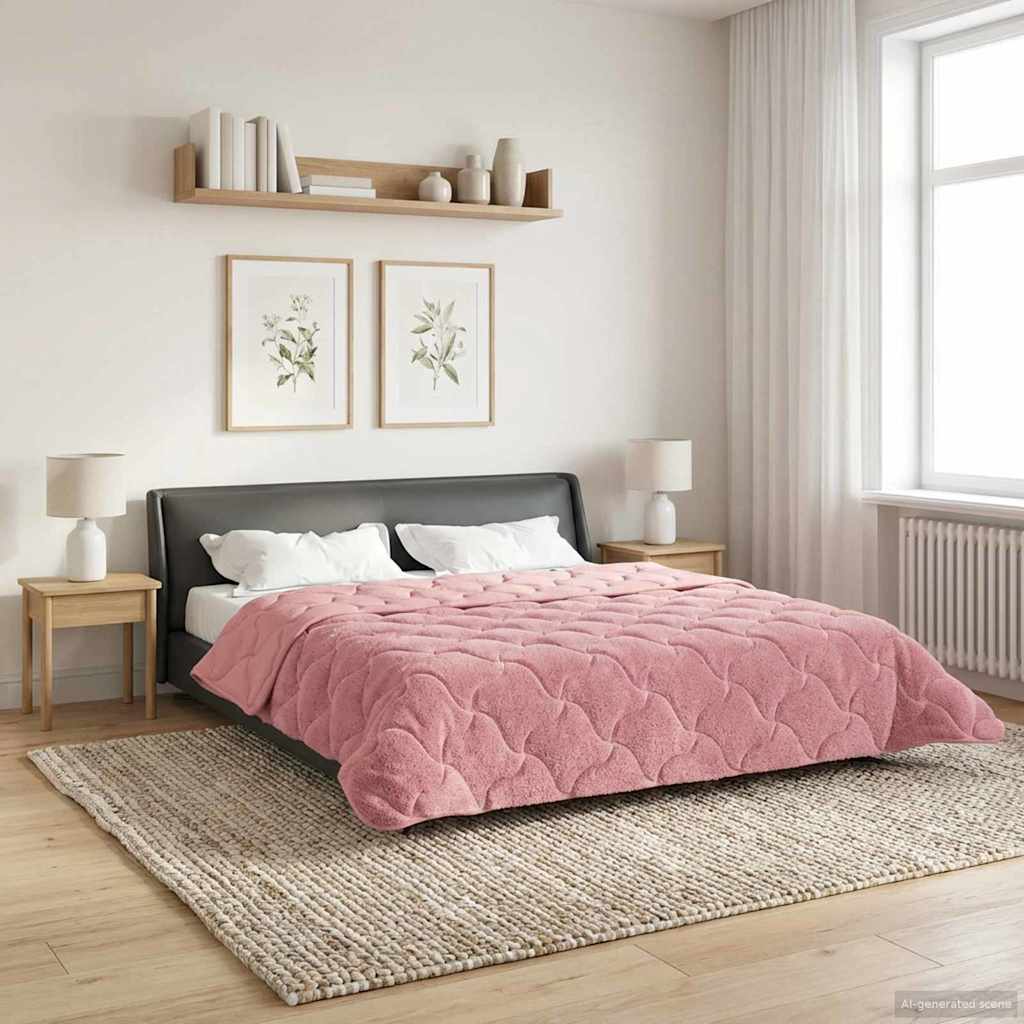 Ganzjahresbettdecke Gepolstert Anthrazit 135 x 200 cm