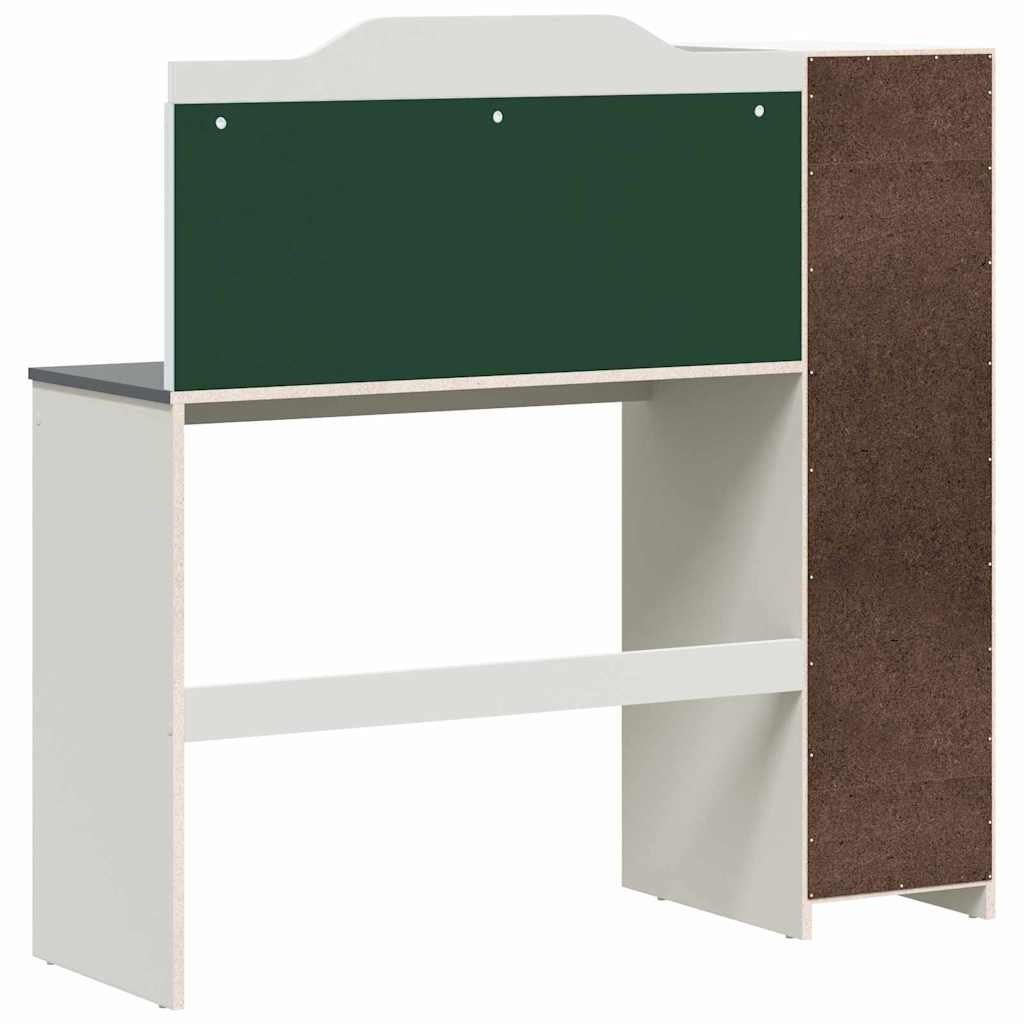 Schreibtisch mit offener Ablage und Kreidetafel ROROS Weiß