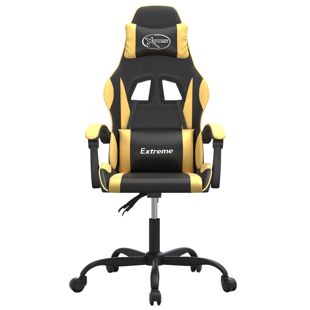 Gaming-Stuhl Drehbar Schwarz und Grün Kunstleder