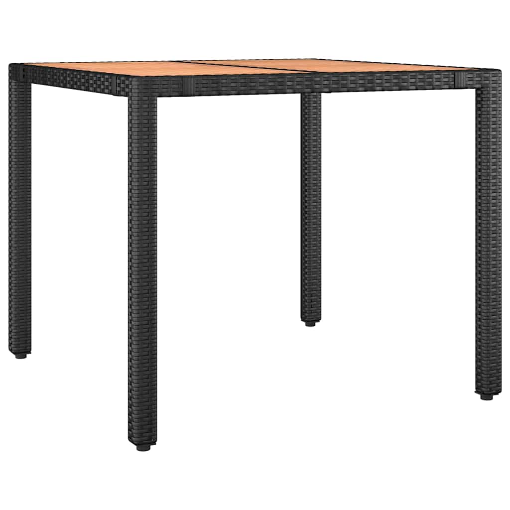 Garten Essgruppe 3 pcs Schwarz und Braun Poly-Rattan