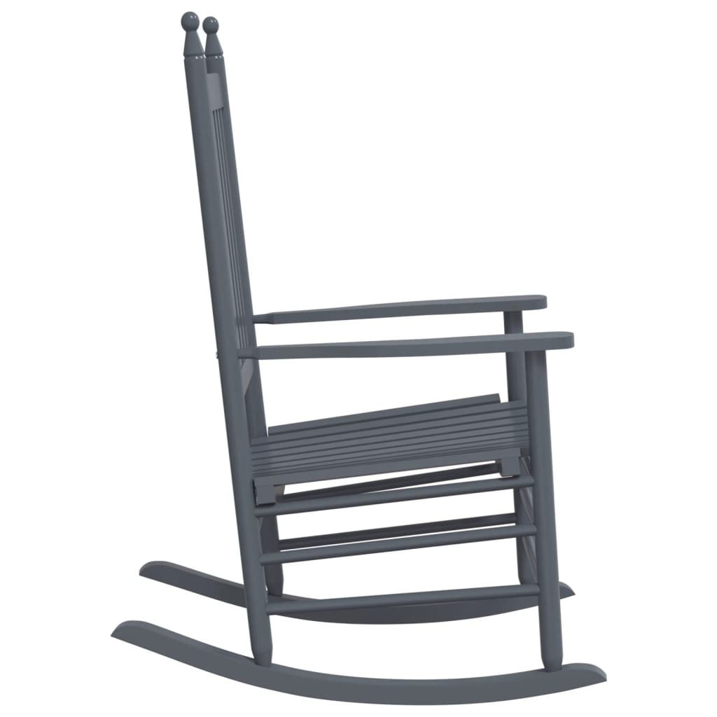 Schaukelstühle mit Gebogenen Sitzen 2 Stk. Schwarz Pappelholz