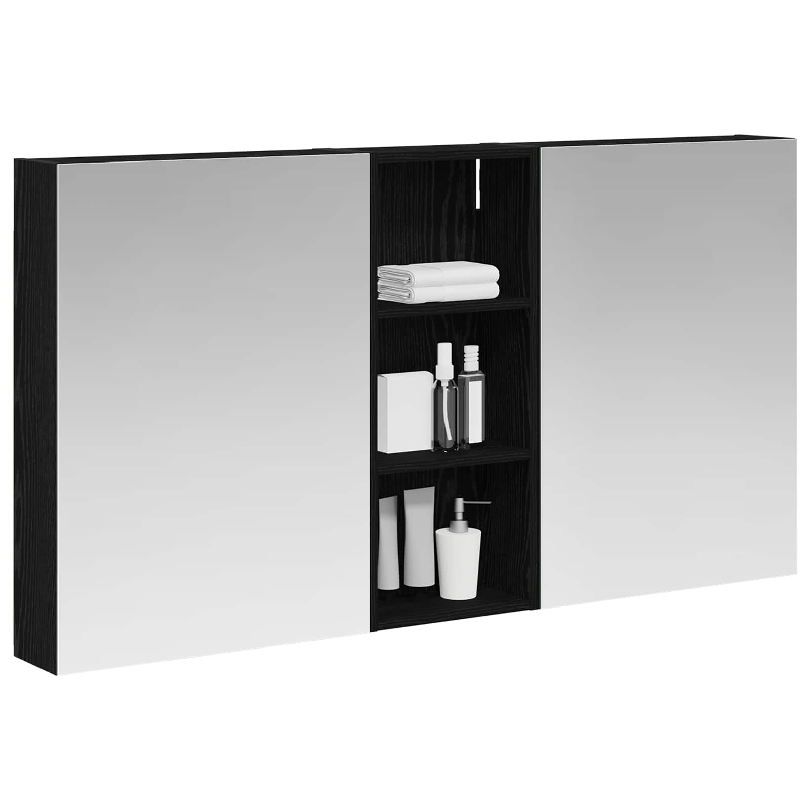Badezimmerschrank-Set 3 pcs 80 x 10,5 x 50 cm Holzwerkstoff