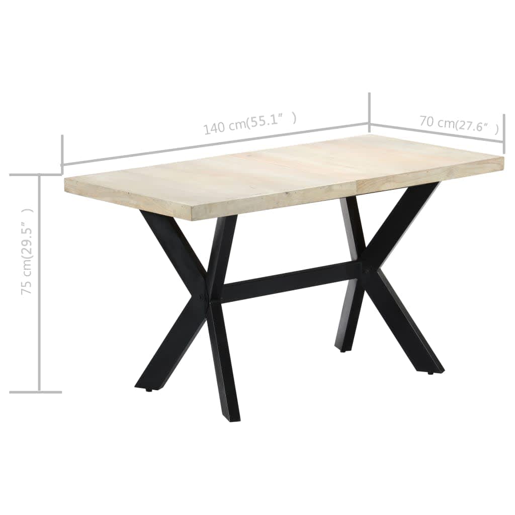 Esstisch Massivholz Mango und Stahlgestell 180 cm