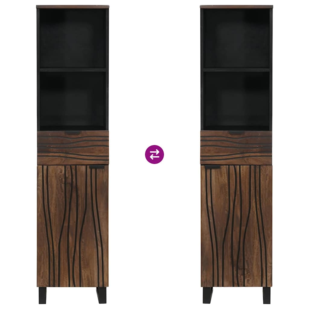 Badezimmerschrank Natur 38 x 33 x 160 cm Holzwerkstoff