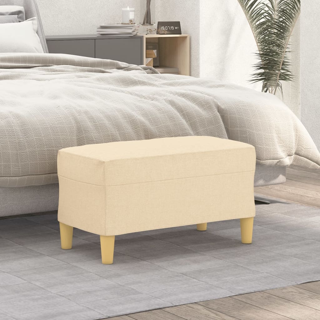 Sitzbank Hellgrau 70x35x41 cm Stoff