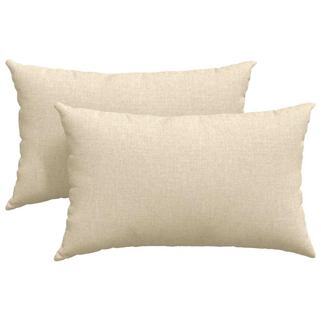 Sofakissen 2 pcs Hellgrau 50 x 30 cm Stoff