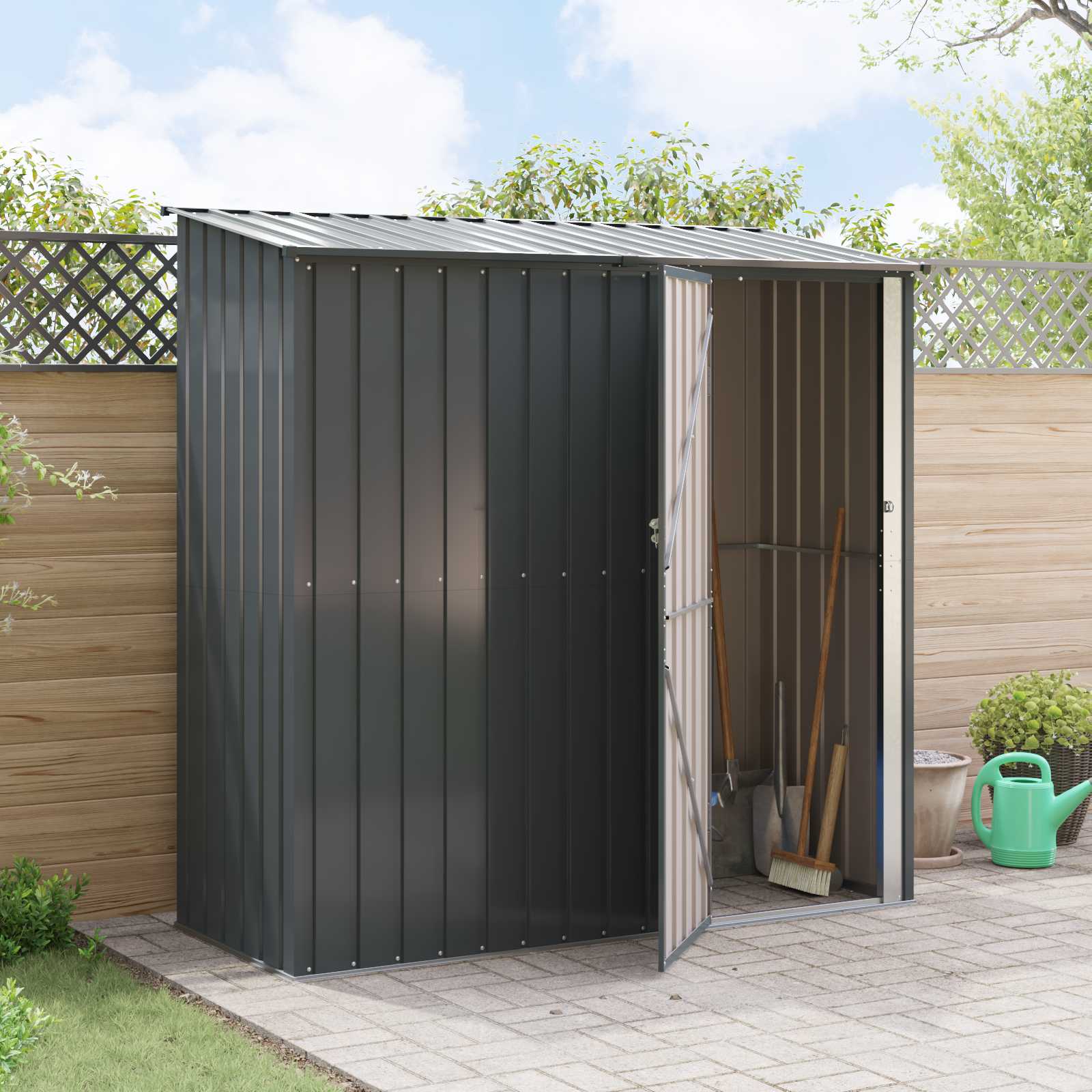Gartenhütten Anthrazit 103 x 74 x 200 cm Metall