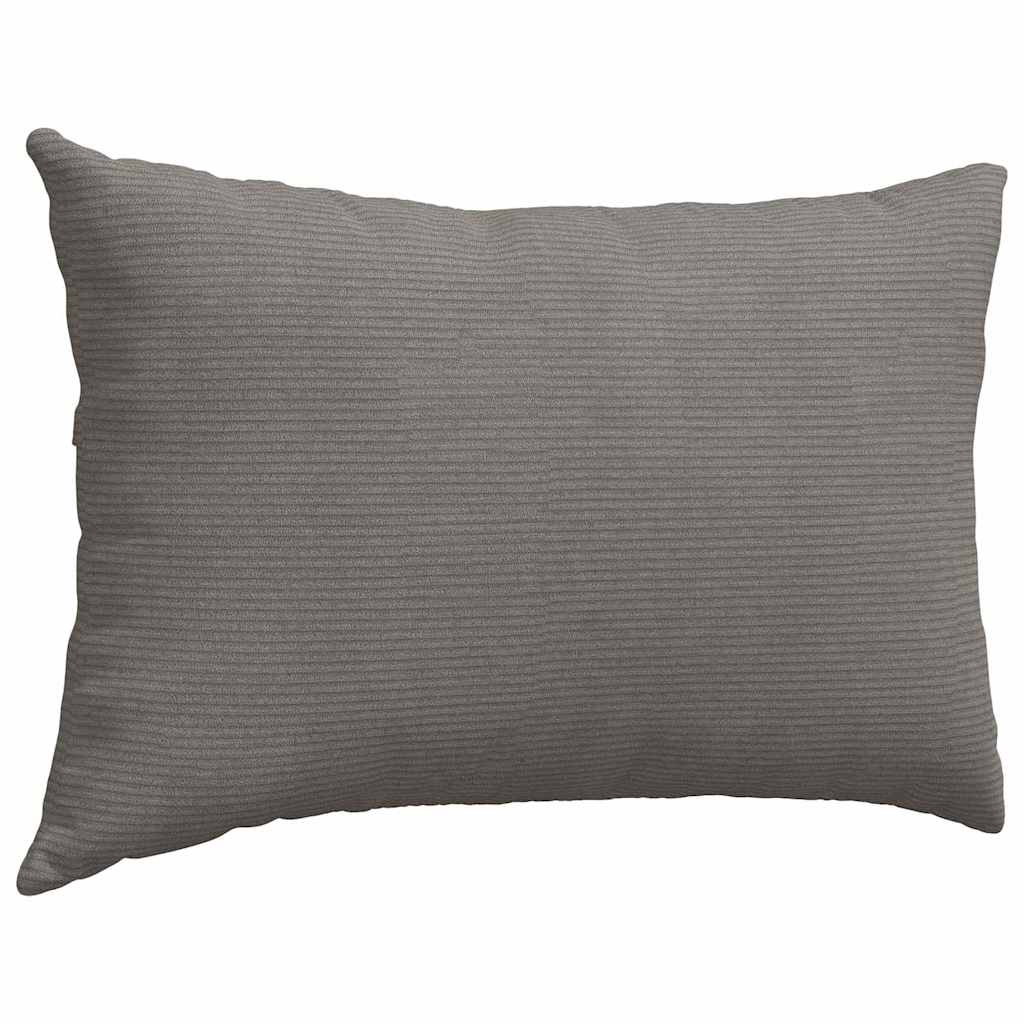 Sofakissen 2 Stück Hellgrau 50 x 30 cm Cordstoff