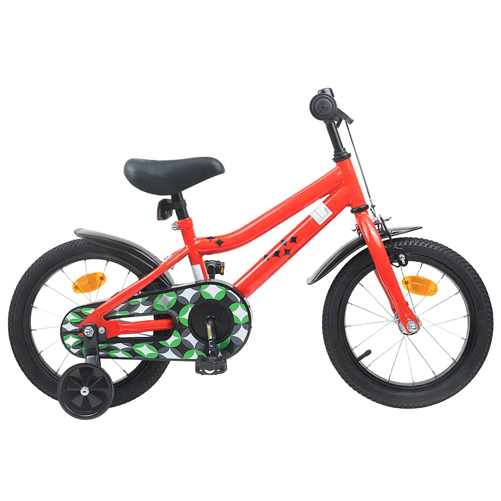 Kinderfahrrad 12 Zoll für 2-4 Jahre alt Schwarz