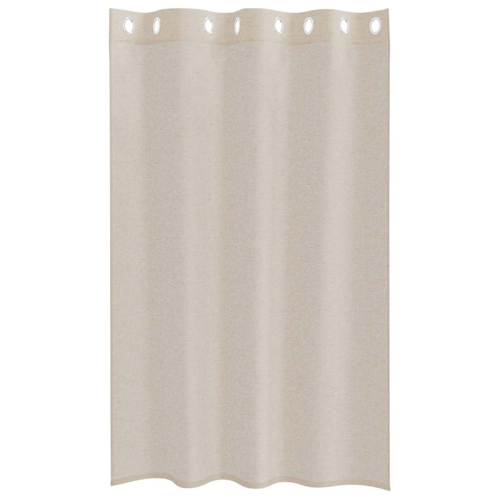 Voile-Vorhang mit Vorhängen 2 pcs Weiß 140 x 140 cm Polyester