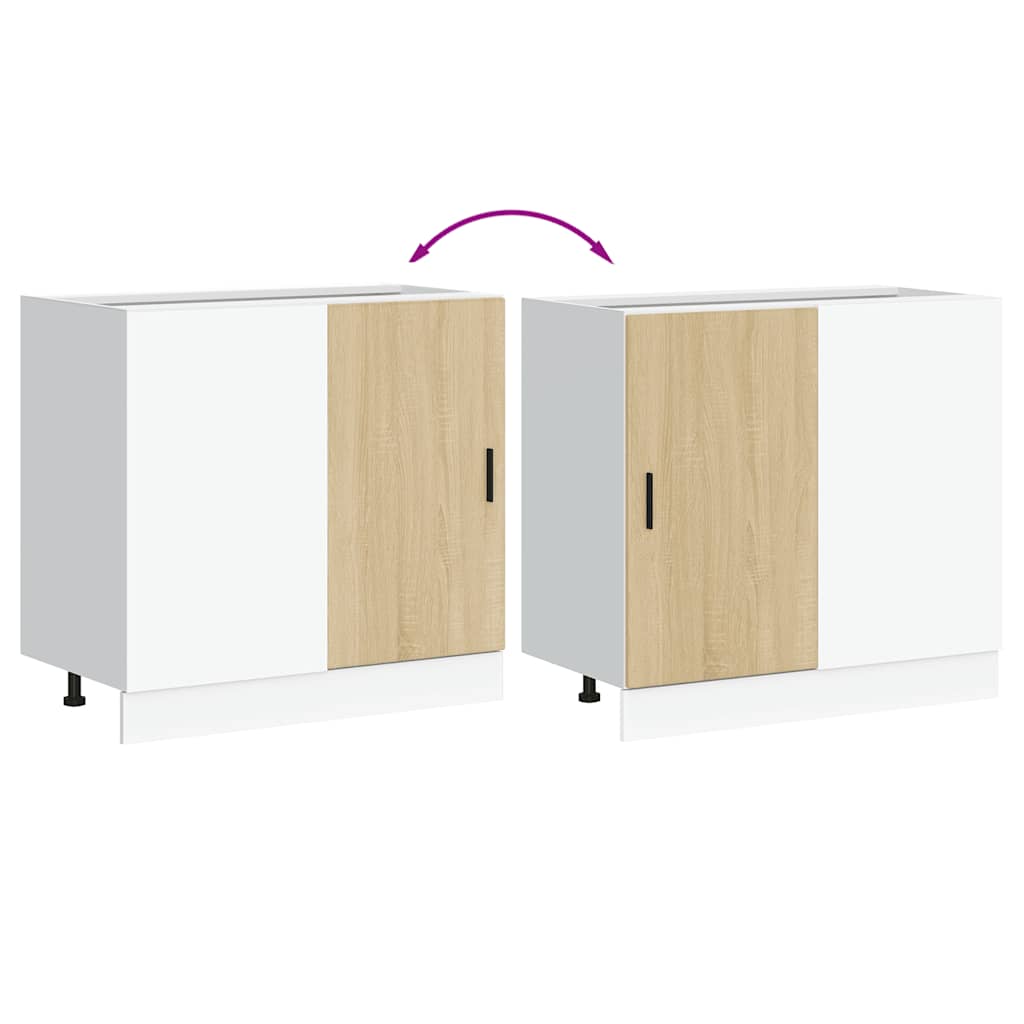 Unterschrank Lyon Weiß 60x46x81,5 cm Holzwerkstoff