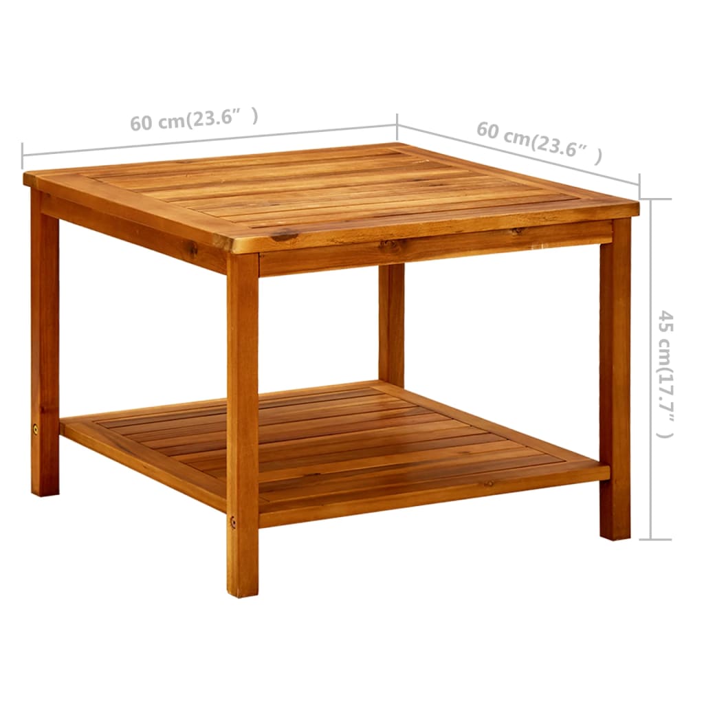 Beistelltisch Öl-Natur 70 x 40 x 45 cm Massivholz Akazie