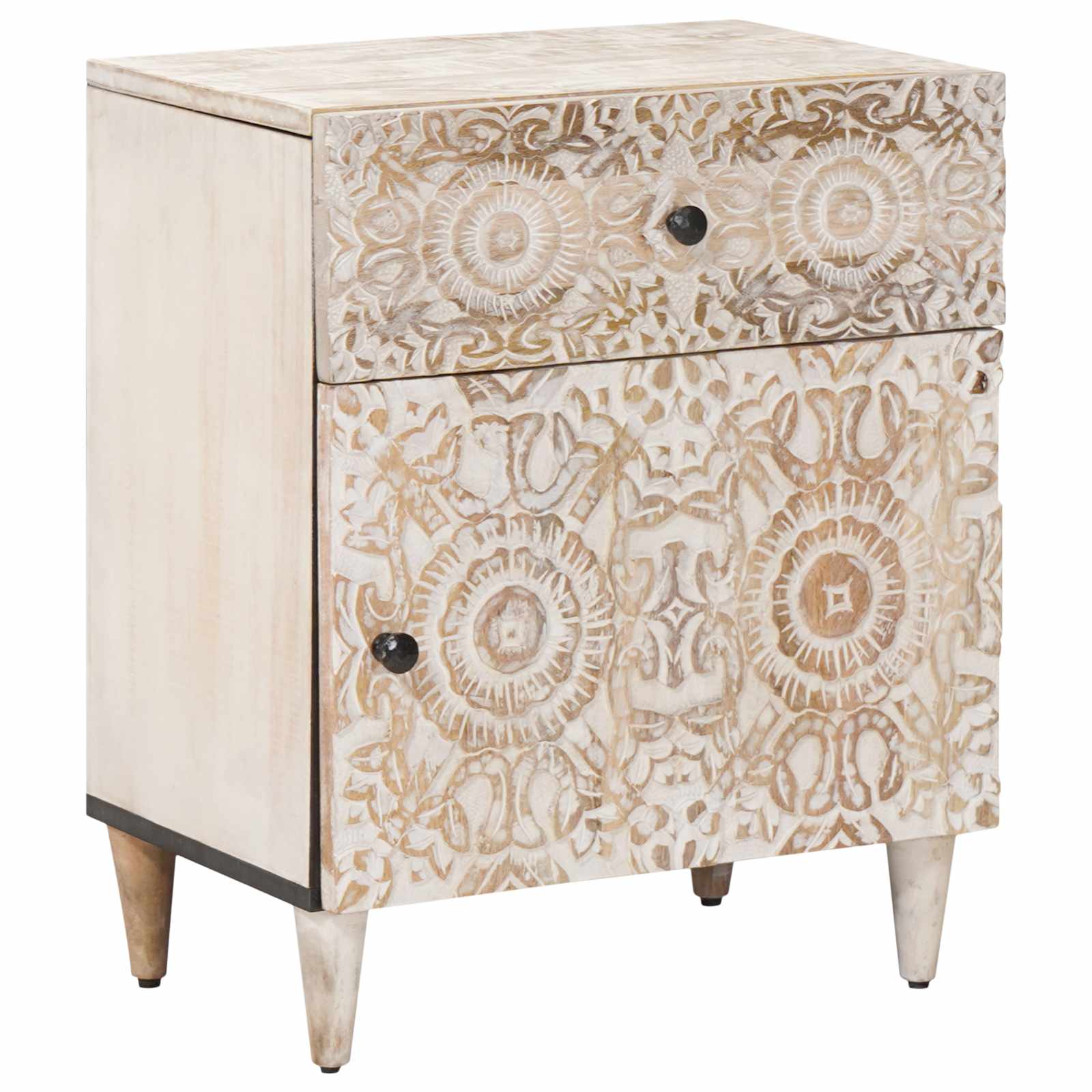 Bettkasten Braun 50 x 33 x 60 cm Massivholz Mango